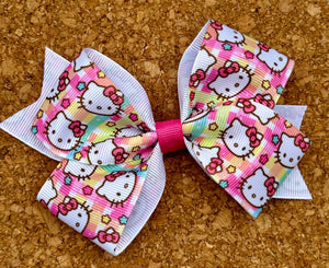 Kitty Plaid Pattern Bow