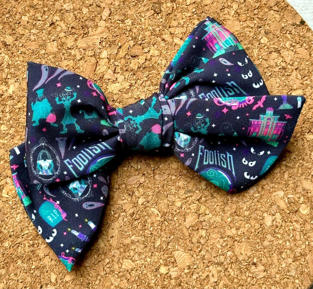 Haunted Mansion Short Tails Fabric Bow