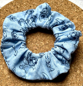 Blue Alien Scrunchie