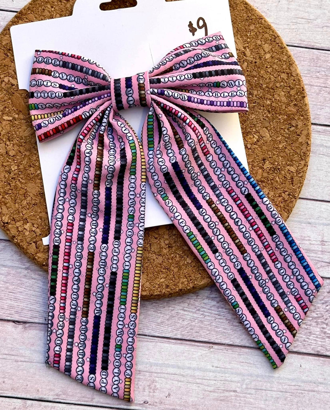 Friendship Bracelets Long Tails Fabric Bow