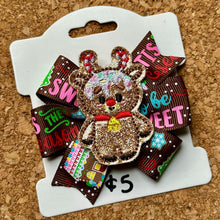 Load image into Gallery viewer, Tis The Season Reindeer Feltie Pinwheel Clip
