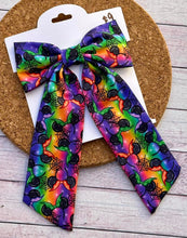 Load image into Gallery viewer, Halloween Mouse Ears Long Tails Fabric Bow
