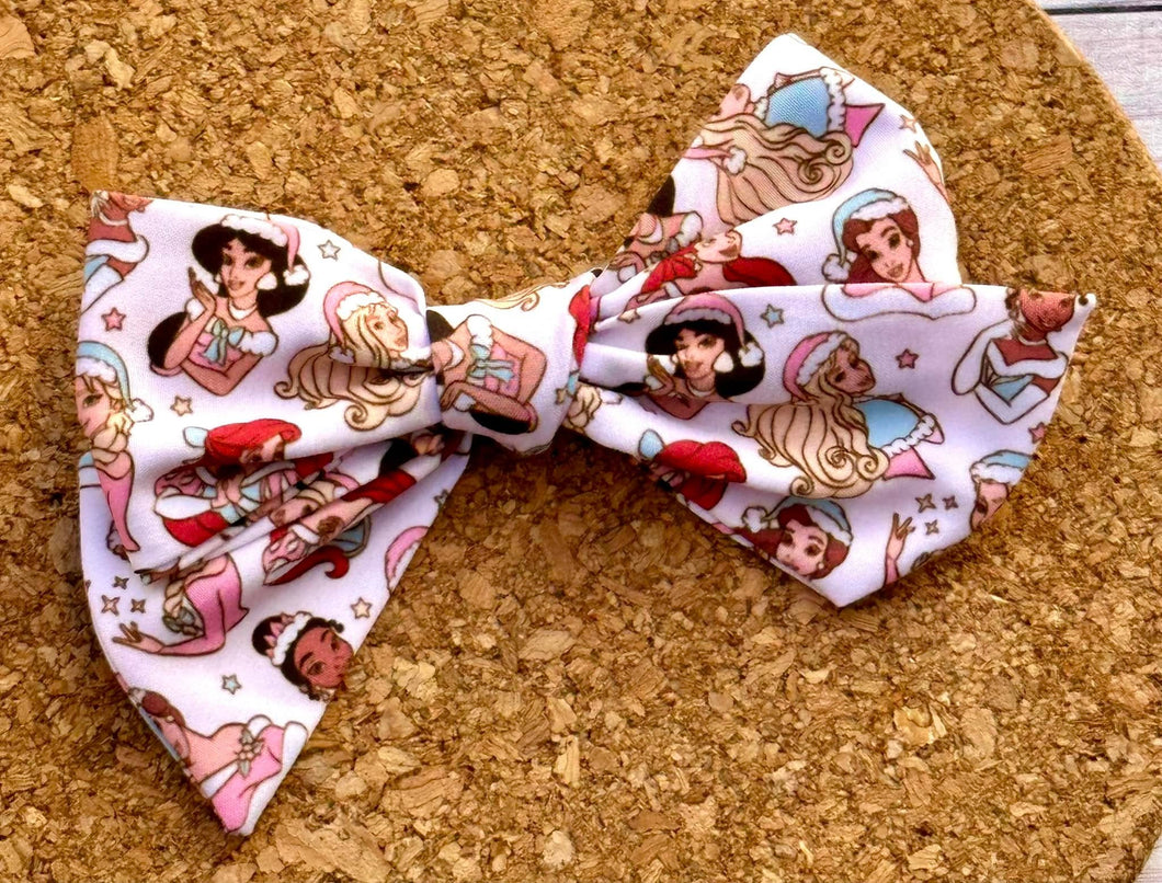 Winter Princesses Short Tails Fabric Bow