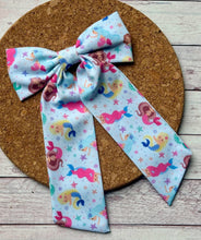 Load image into Gallery viewer, Mermaids Long Tails Fabric Bow
