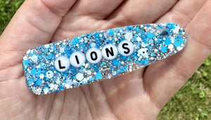 Lions Duckbill Glitter Resin Clip