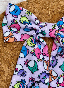 Squish Stuffies Long Tails Fabric Bow