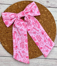 Load image into Gallery viewer, Pink Popular Long Tails Fabric Bow
