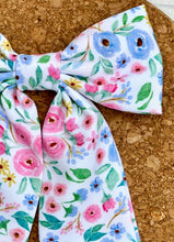 Load image into Gallery viewer, Flower Garden Long Tails Fabric Bow

