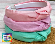 Load image into Gallery viewer, Pastel Pink Linen Hard Knot Headband
