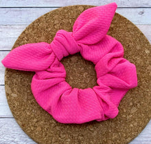 Load image into Gallery viewer, Dark Pink Bow Scrunchie
