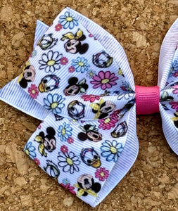 Minnie&Friends Pattern Bow