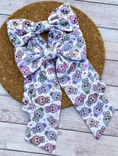 Load image into Gallery viewer, Monsters Seat Long Tails Fabric Bow

