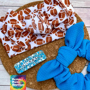 Footballs Infant Knotted Bow Headwrap