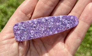Purple Duckbill Glitter Resin Clip