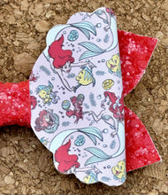Load image into Gallery viewer, Under The Sea Mermaid Glitter Leatherette Bow
