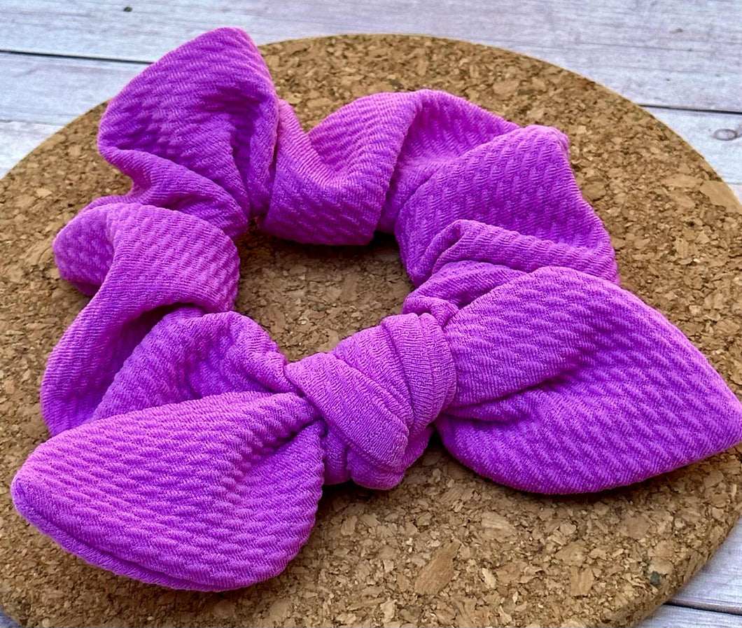 Purple Bow Scrunchie
