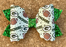 Load image into Gallery viewer, Packers Glitter Leatherette Bow
