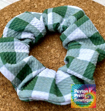 Load image into Gallery viewer, Green Plaid Scrunchie
