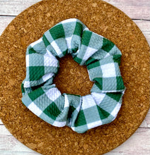 Load image into Gallery viewer, Green Plaid Scrunchie

