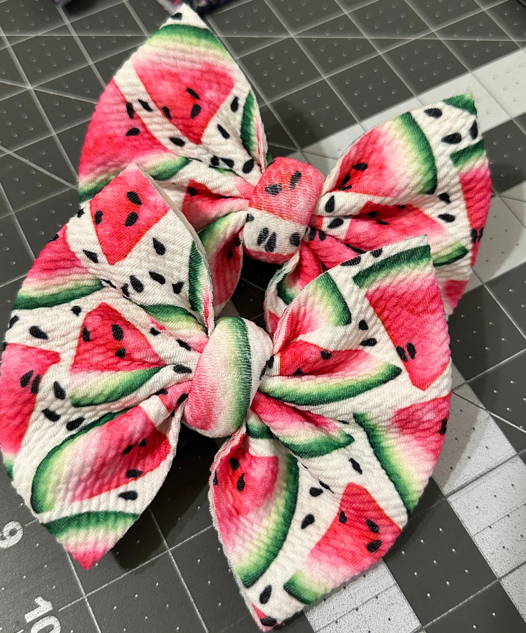 Watermelon Slices Fabric Bow