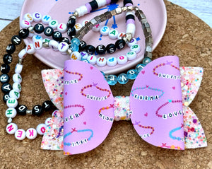 Bracelet Glitter Leatherette Bow