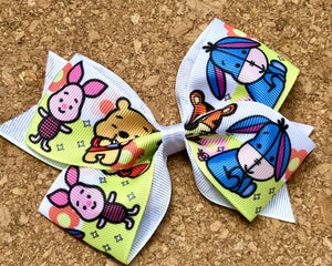Pooh And Friends Pattern Bow