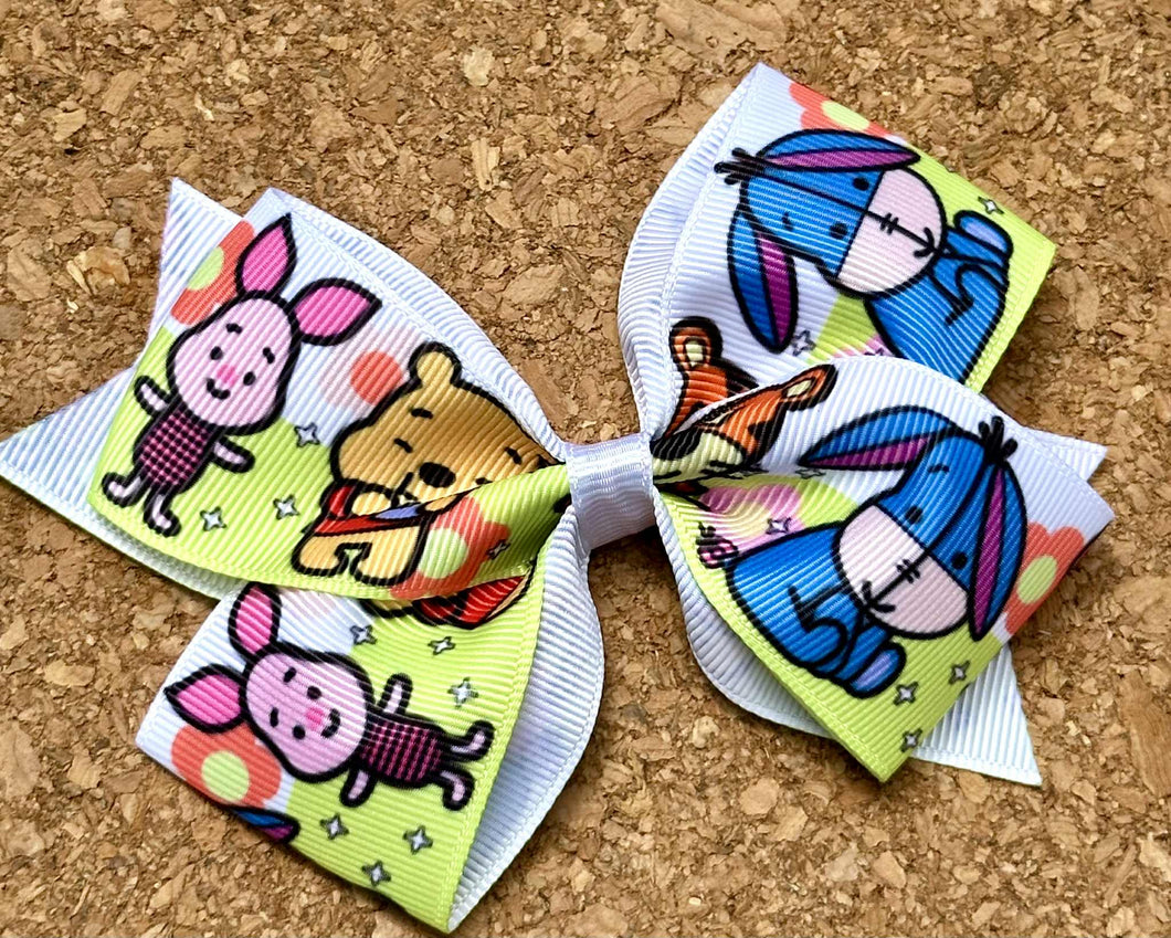 Pooh And Friends Pattern Bow