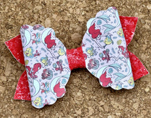 Load image into Gallery viewer, Under The Sea Mermaid Glitter Leatherette Bow
