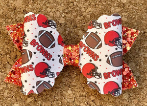 Browns Glitter Leatherette Bow