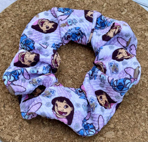 Blue Alien & Friends Scrunchie