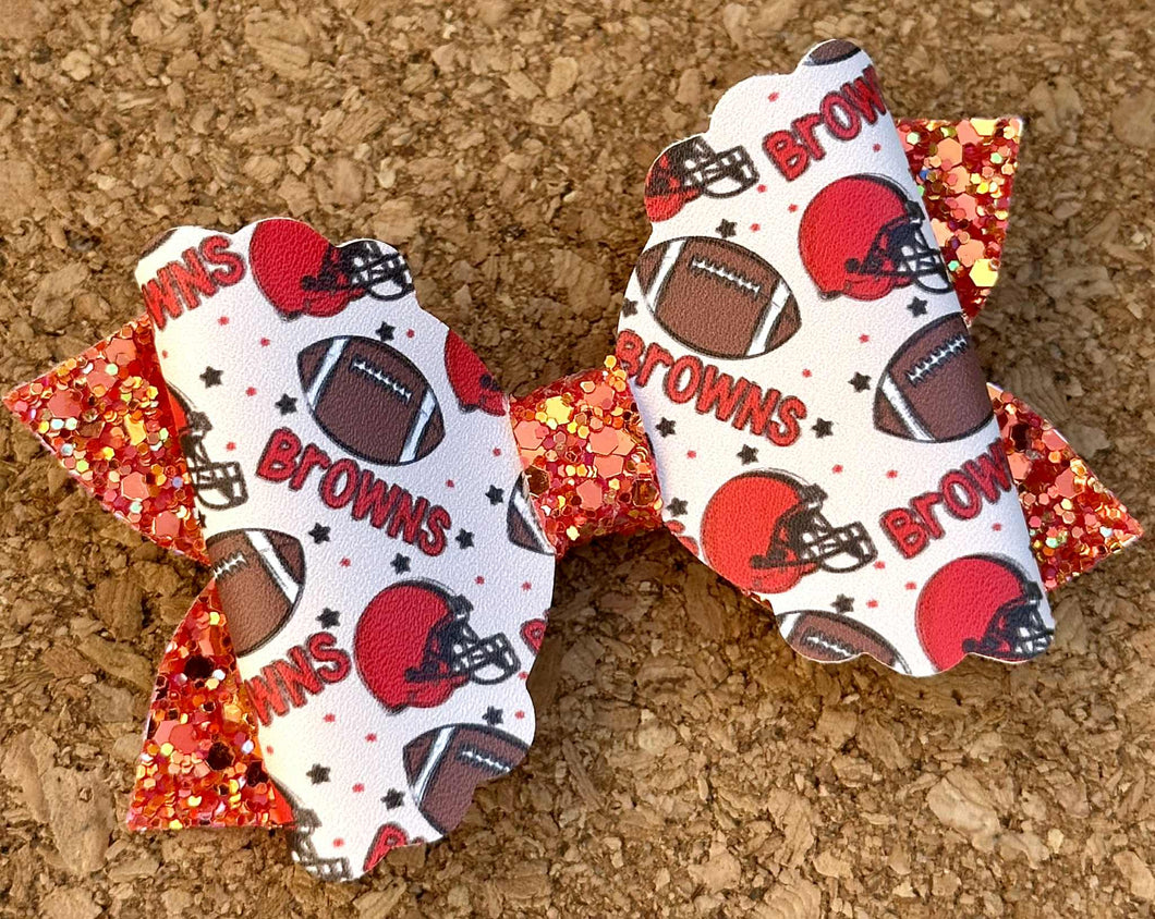 Browns Glitter Leatherette Bow
