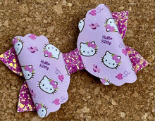 Load image into Gallery viewer, Kitty Glitter Leatherette Bow
