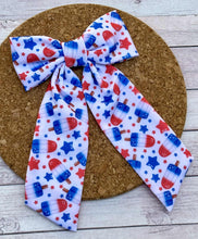 Load image into Gallery viewer, BombPop Swim Long Tails Fabric Bow
