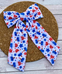 BombPop Swim Long Tails Fabric Bow