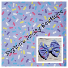 Load image into Gallery viewer, Sprinkes Purple Fabric Bow
