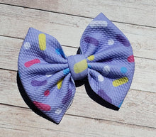 Load image into Gallery viewer, Sprinkes Purple Fabric Bow
