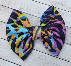 Zebra Fabric Bow