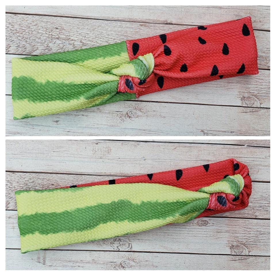 Watermelon Mama Skinny Knot Headband
