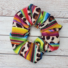 Load image into Gallery viewer, Serape Cheetah Stripes Scrunchies
