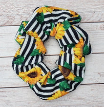 Load image into Gallery viewer, Sunflower Stripes Scrunchie
