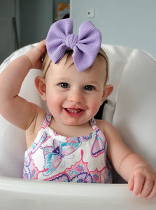 Periwinkle Solid Fabric Bow