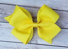 Load image into Gallery viewer, Canary Yellow Solid Ribbon Bow
