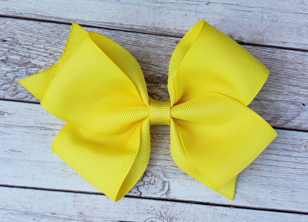 Canary Yellow Solid Ribbon Bow