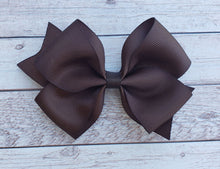 Load image into Gallery viewer, Brown Solid Ribbon Bow
