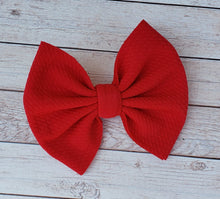 Load image into Gallery viewer, Red Solid Fabric Bow
