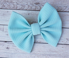 Load image into Gallery viewer, Light Aqua Solid Fabric Bow
