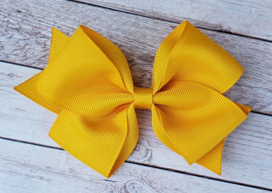 Dark Yellow Solid Ribbon Bow