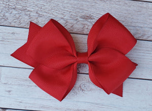 Red Solid Ribbon Bow