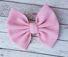 Load image into Gallery viewer, Light Pink Solid Fabric Bow
