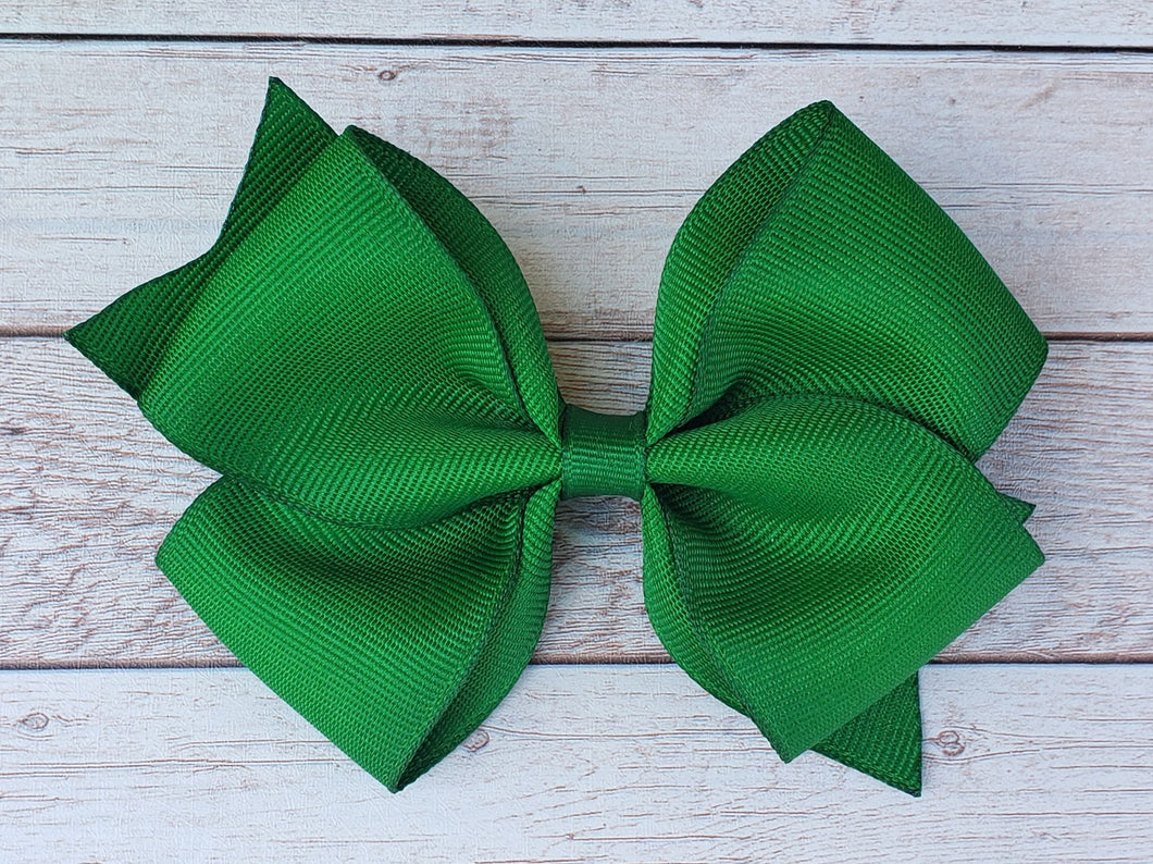 Emerald Green Solid Ribbon Bow